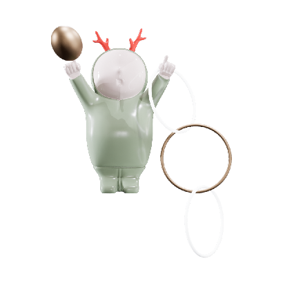 Other Ornaments Green doll
