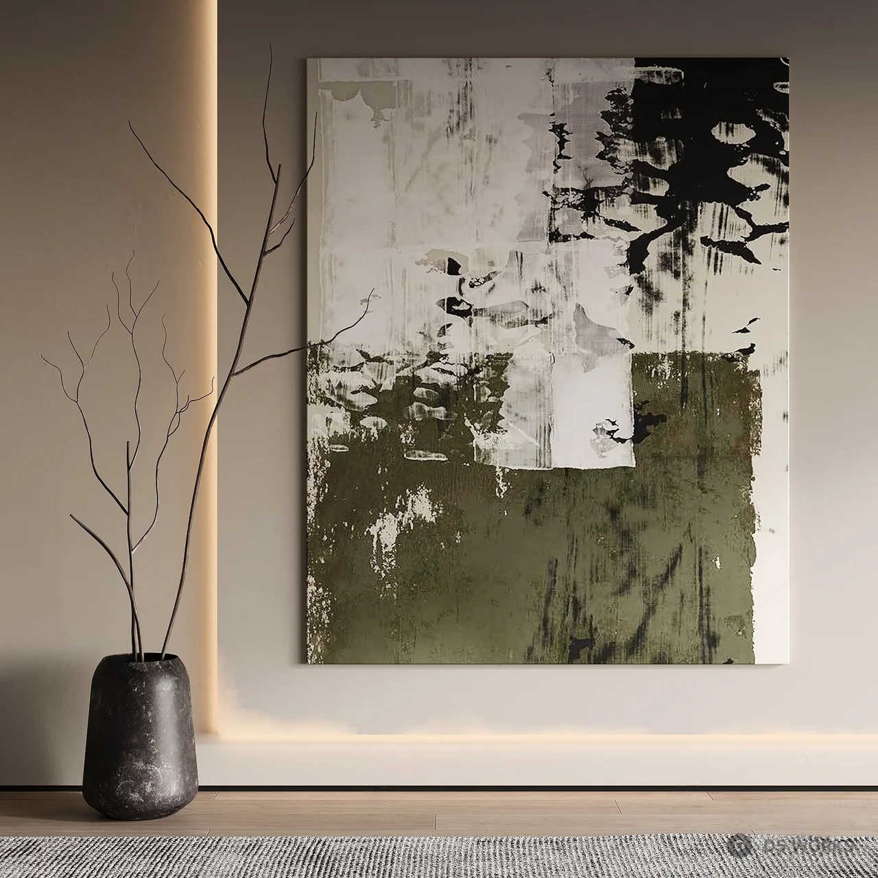 Abstract Textured Wall Art 3d model - Image 1