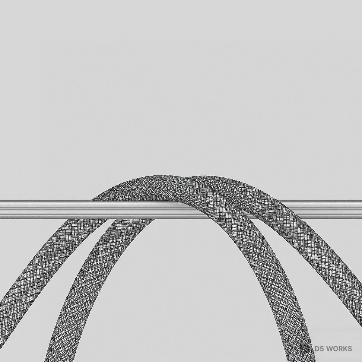 Minimalist Linear Suspension Light 3d model thumbnail 2