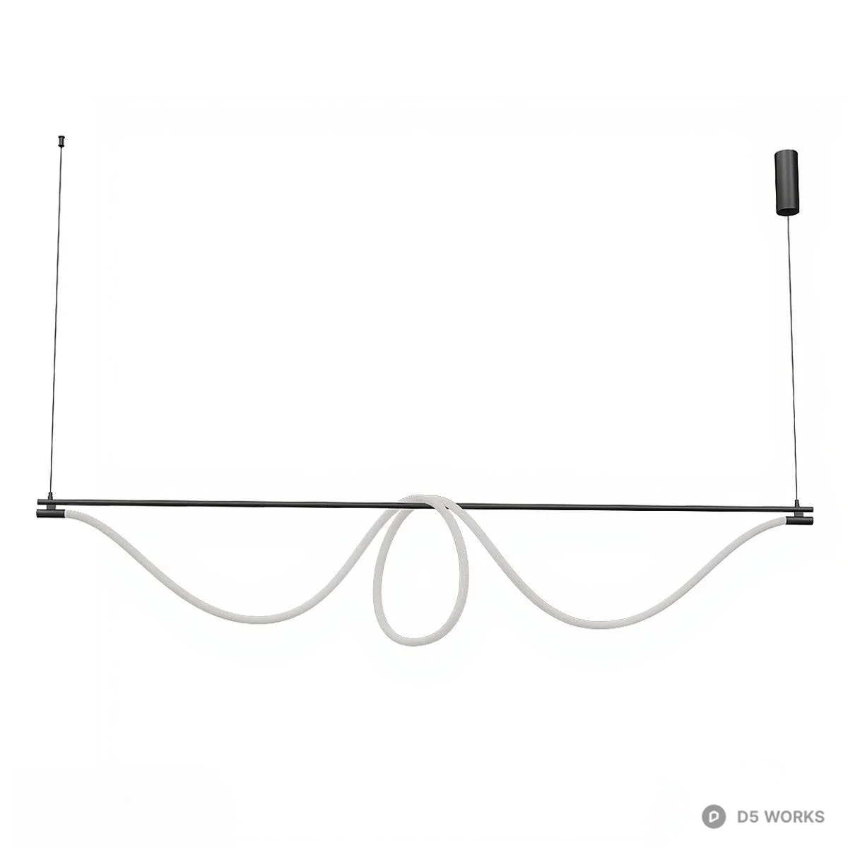Minimalist Linear Suspension Light 3d model - Image 1