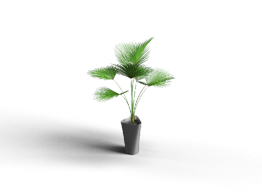 Natural Wood Potted Plant 
