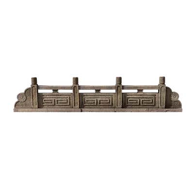 Stone Bridge Rail 3d model