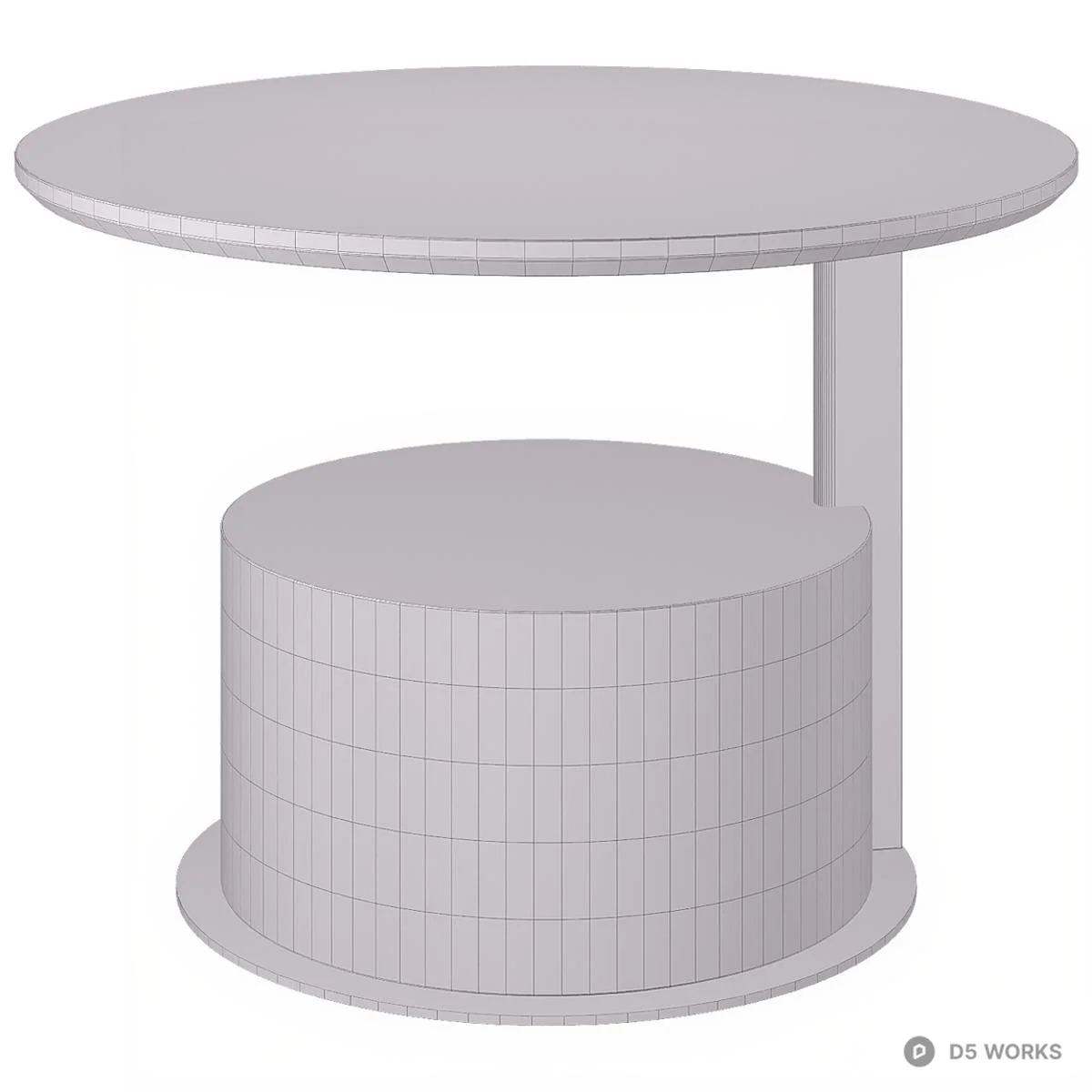 Minimalist Wooden Side Table 3d model thumbnail 2