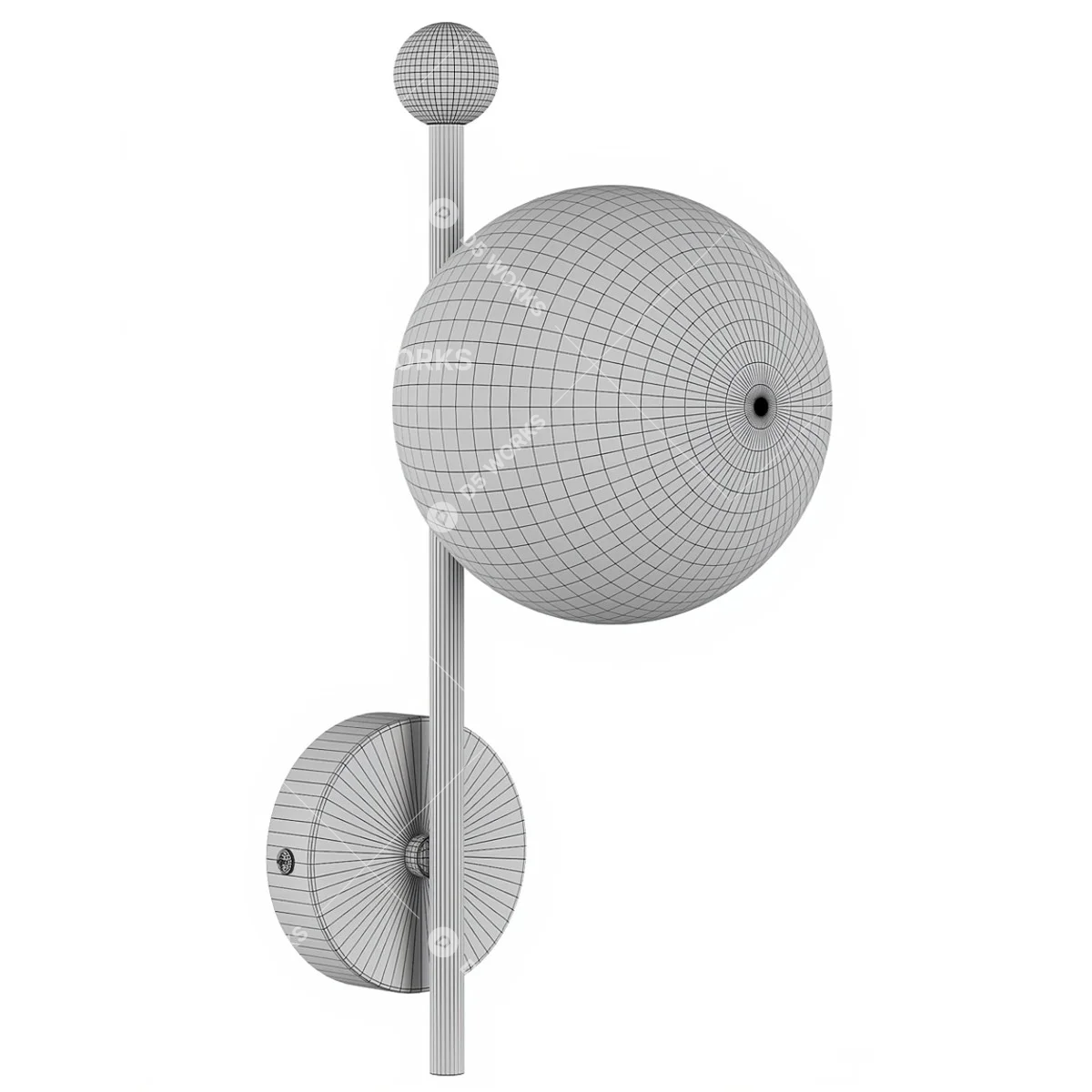 Mid-Century Modern Wall Lamp 3d model thumbnail 3