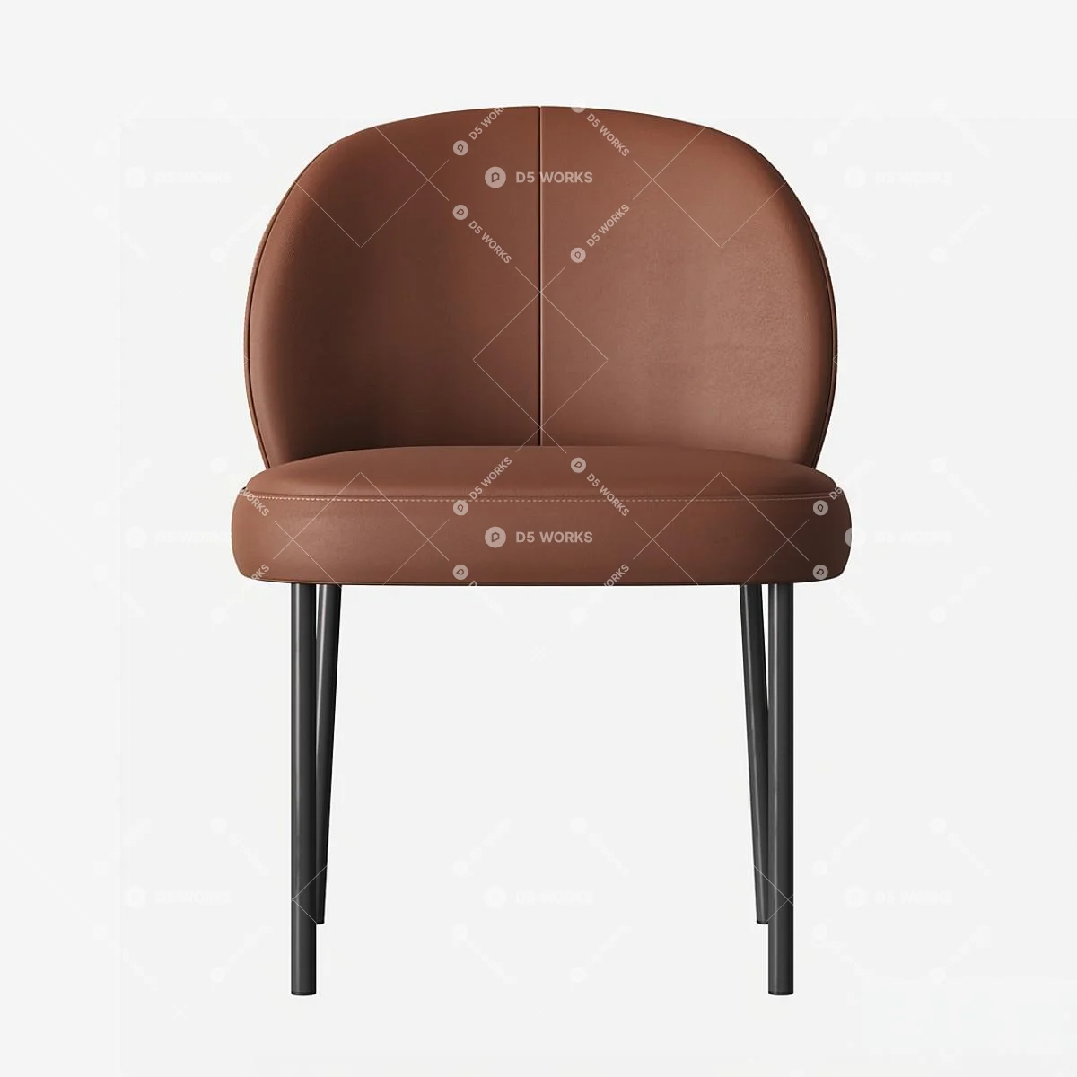 Modern Study Chair 3d model thumbnail 3