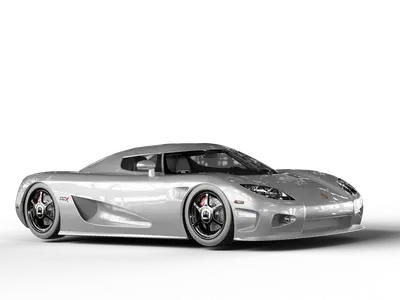 Silver Sports Car 3d model