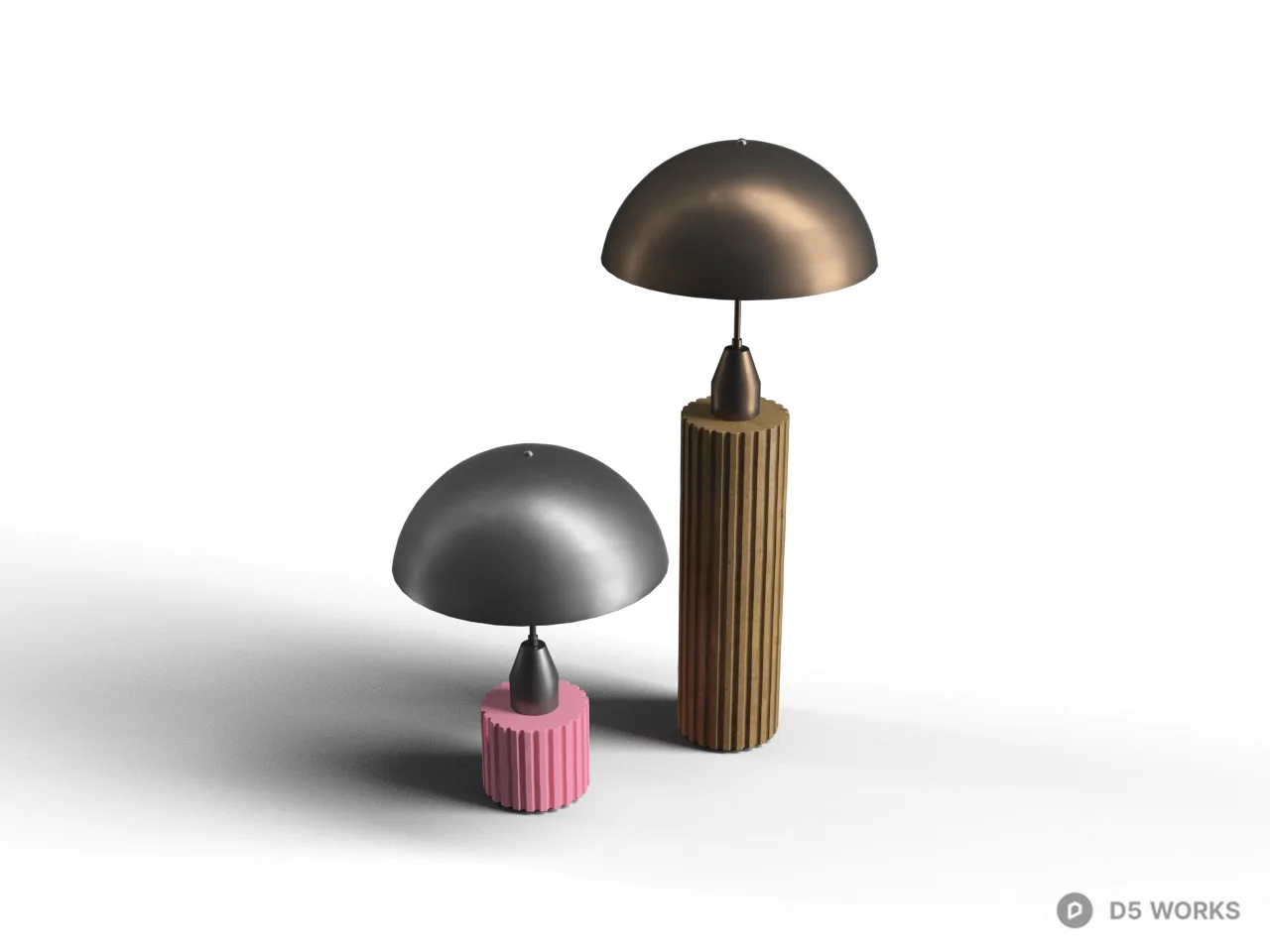 Minimalist Mushroom Table Lamp 3d model - Image 1