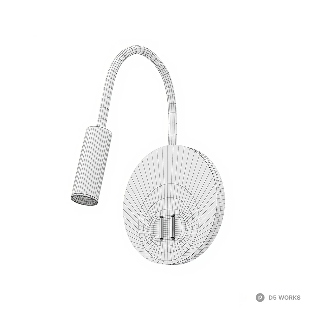 Minimalist Adjustable Wall Lamp 3d model thumbnail 3