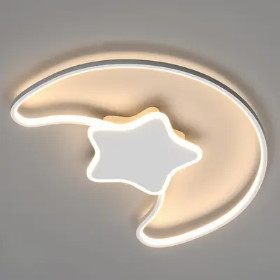 Moon And Star Acrylic LED Ceiling Light 3d model