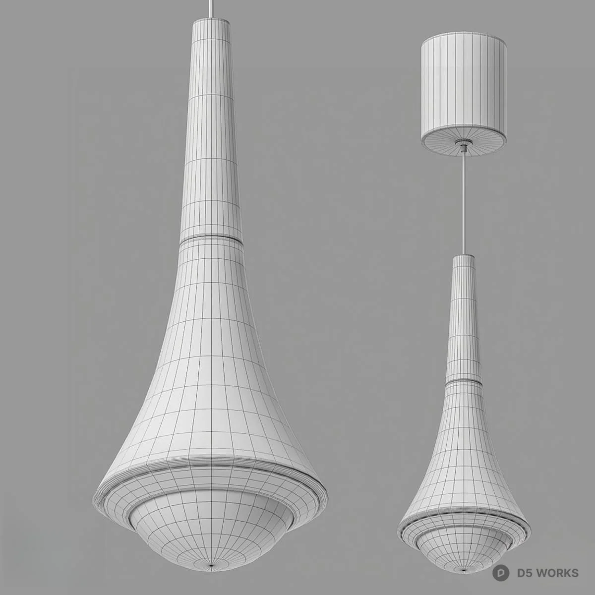 Multi Tier Crystal Pendant Light 3d model thumbnail 2