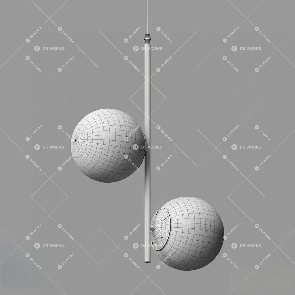 Modern Pendant Light 3d model thumbnail 2