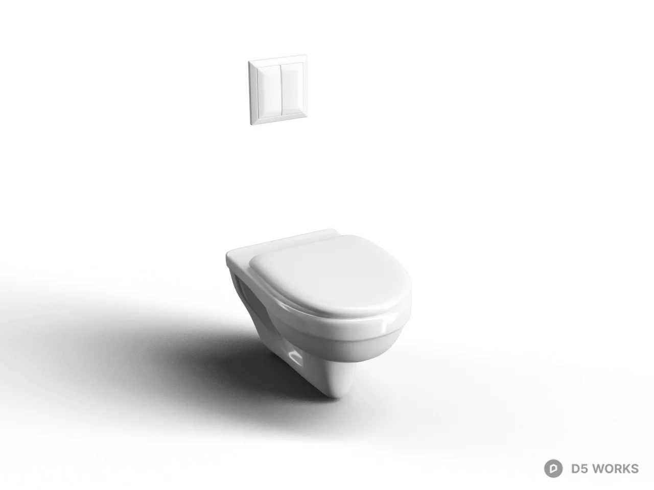 Wall Mounted Toilet 3d model - Image 1