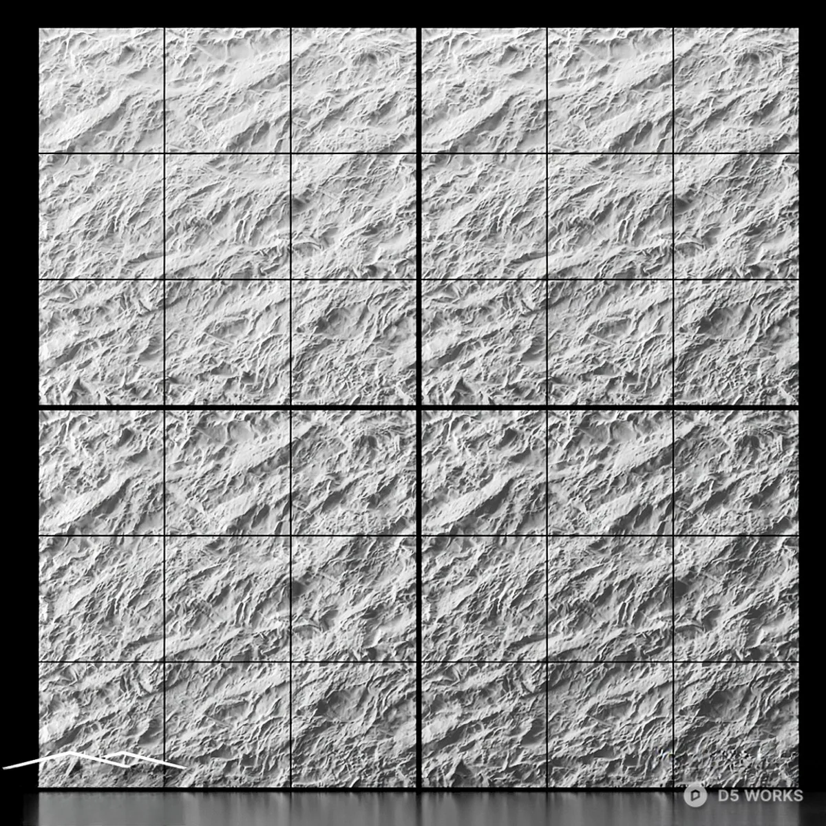Textured Wall Panel 3d model thumbnail 3