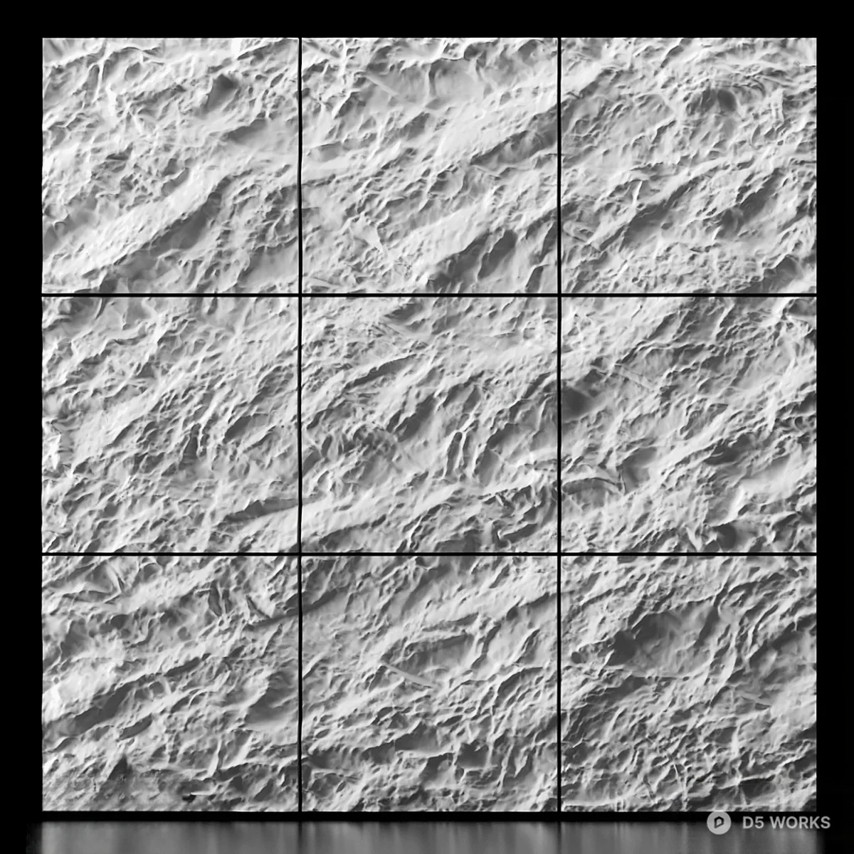 Textured Wall Panel 3d model thumbnail 2