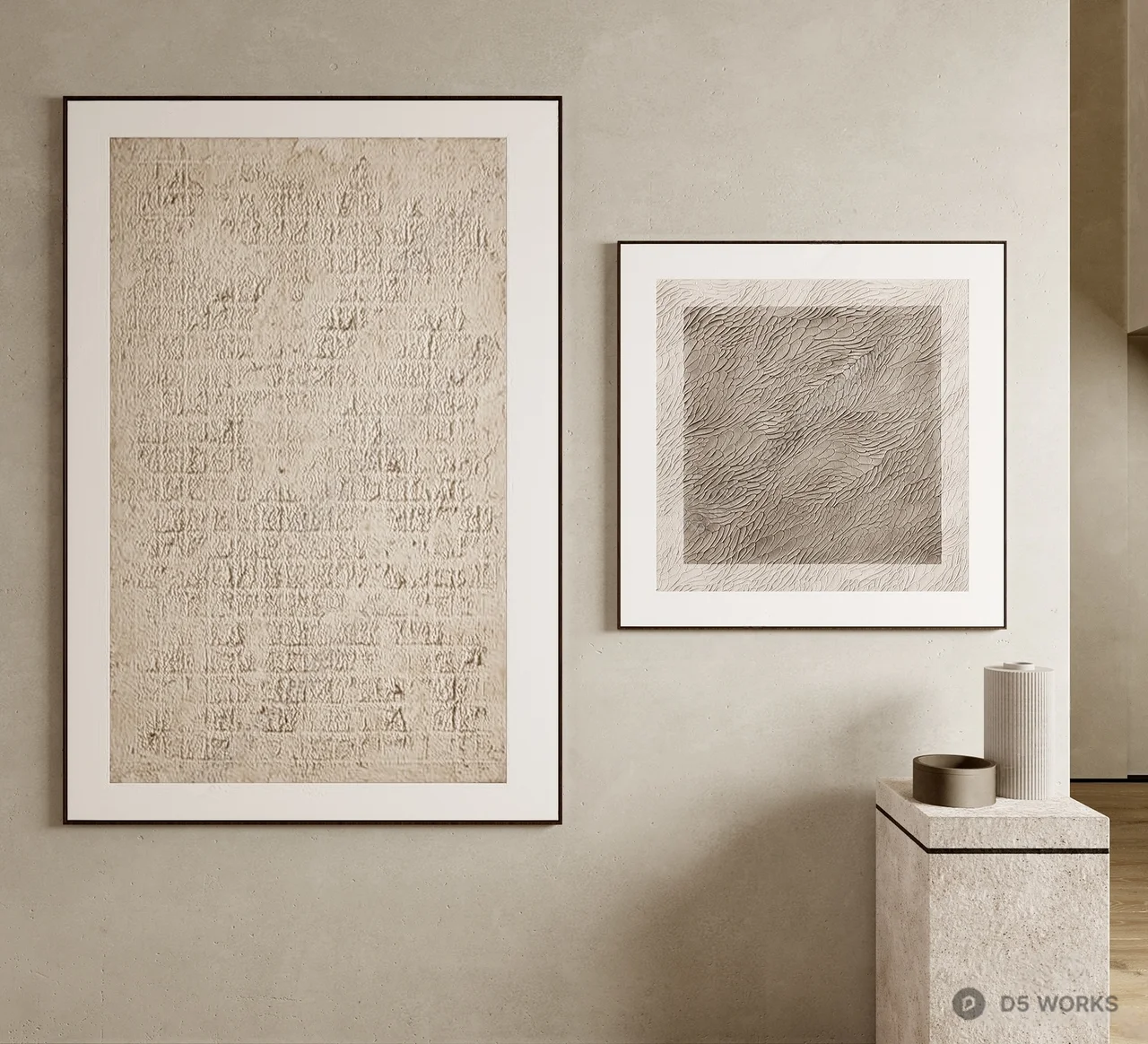 Textured Abstract Wall Art 3d model - Image 1