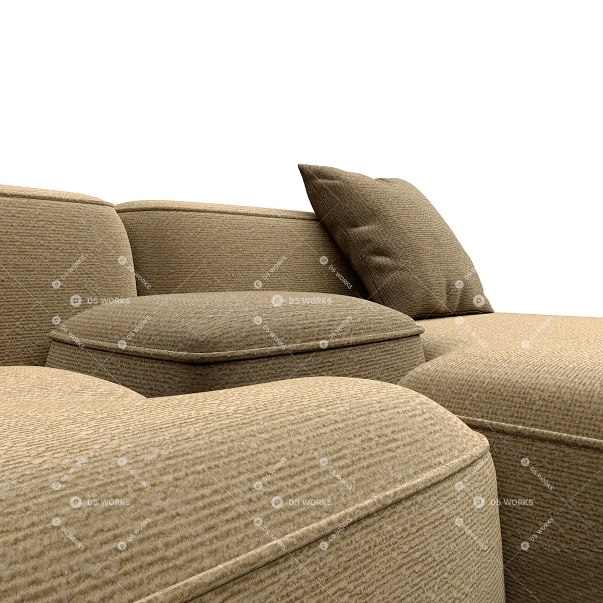 Three-seater Sofa 3d model thumbnail 2