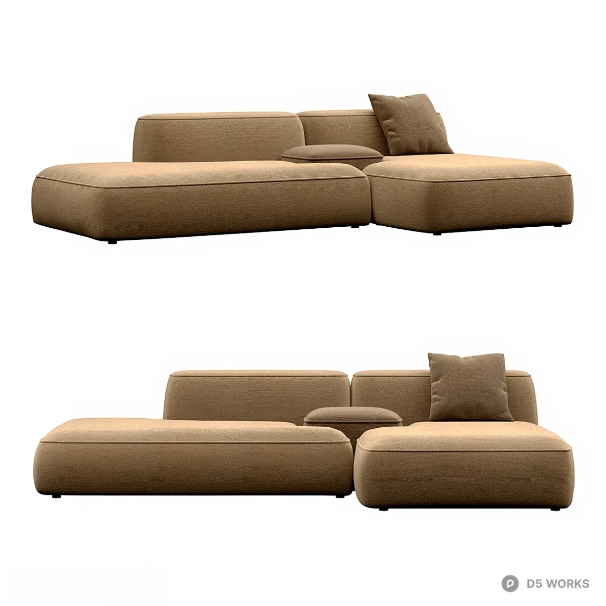 Modular Sectional Sofa 3d model - Image 1
