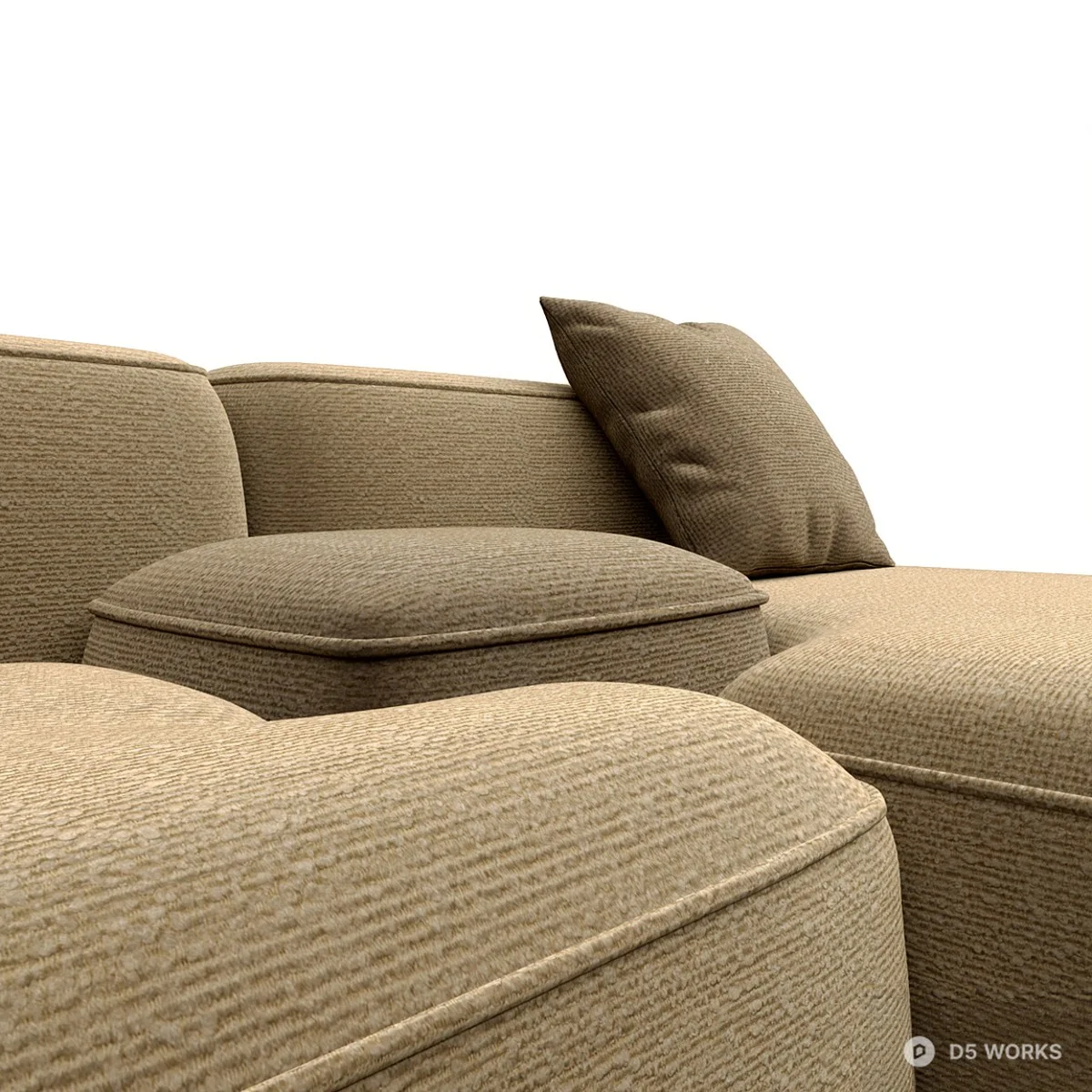Modular Sectional Sofa 3d model thumbnail 2