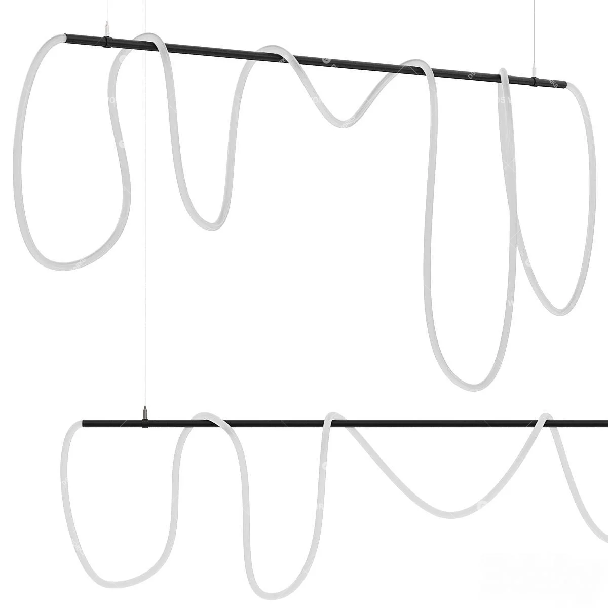 Modern Pendant Light 3d model thumbnail 3