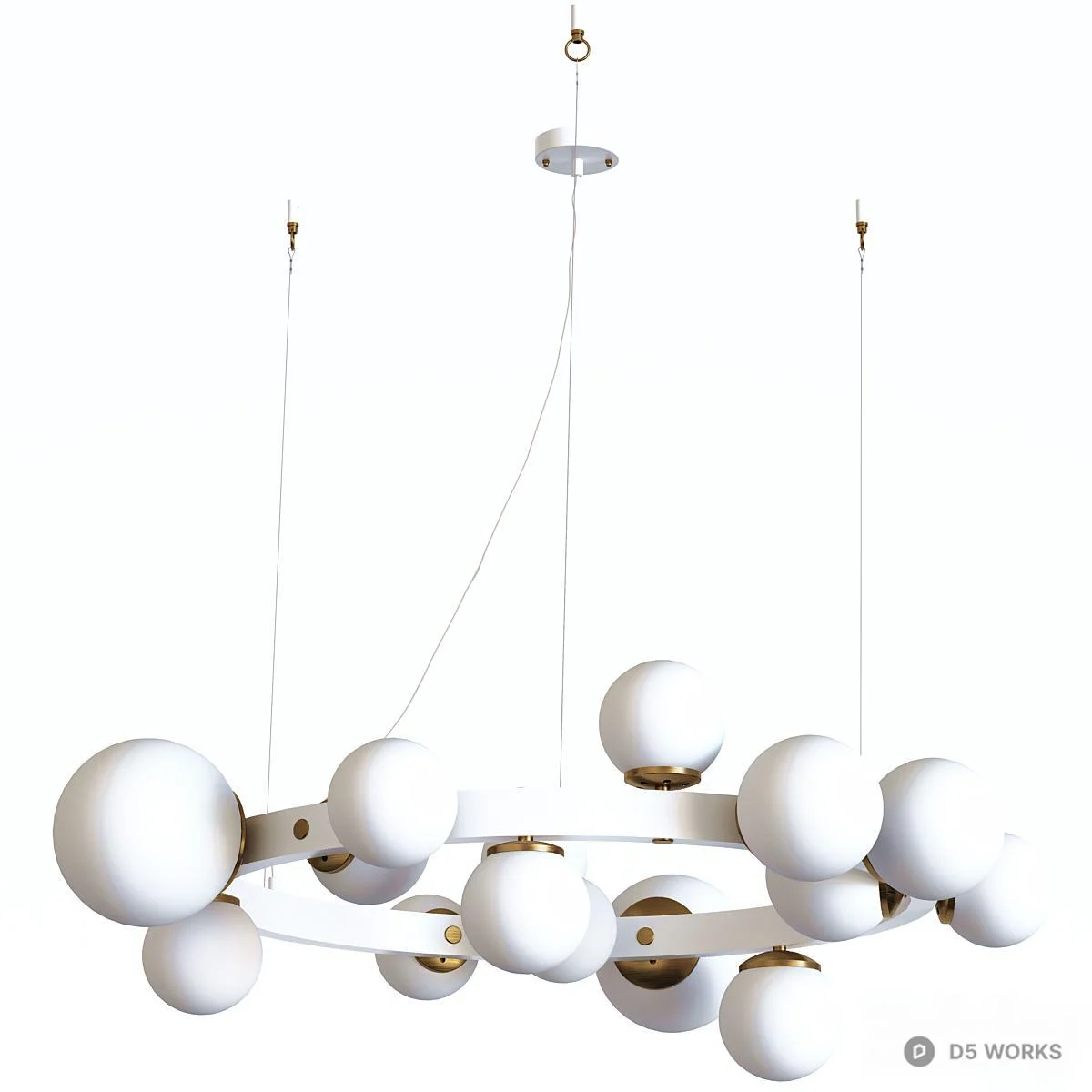 Modern Orb Cluster Chandelier 3d model thumbnail 3