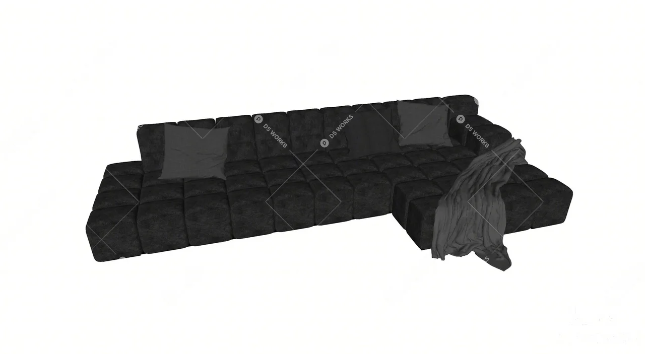 Modular Cube Sectional Sofa 3d model thumbnail 2