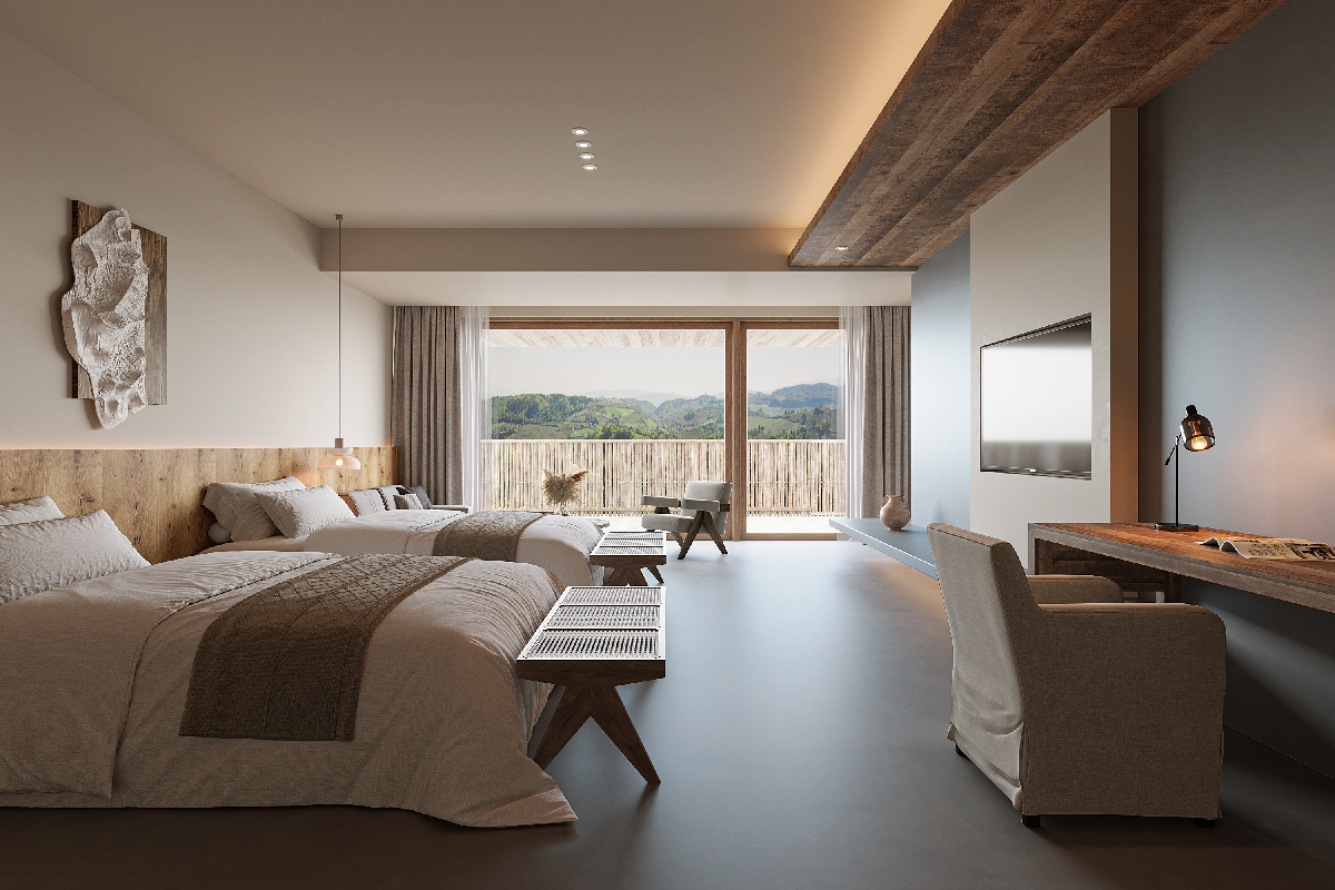 Mid-Century Modern BnB Bedroom
