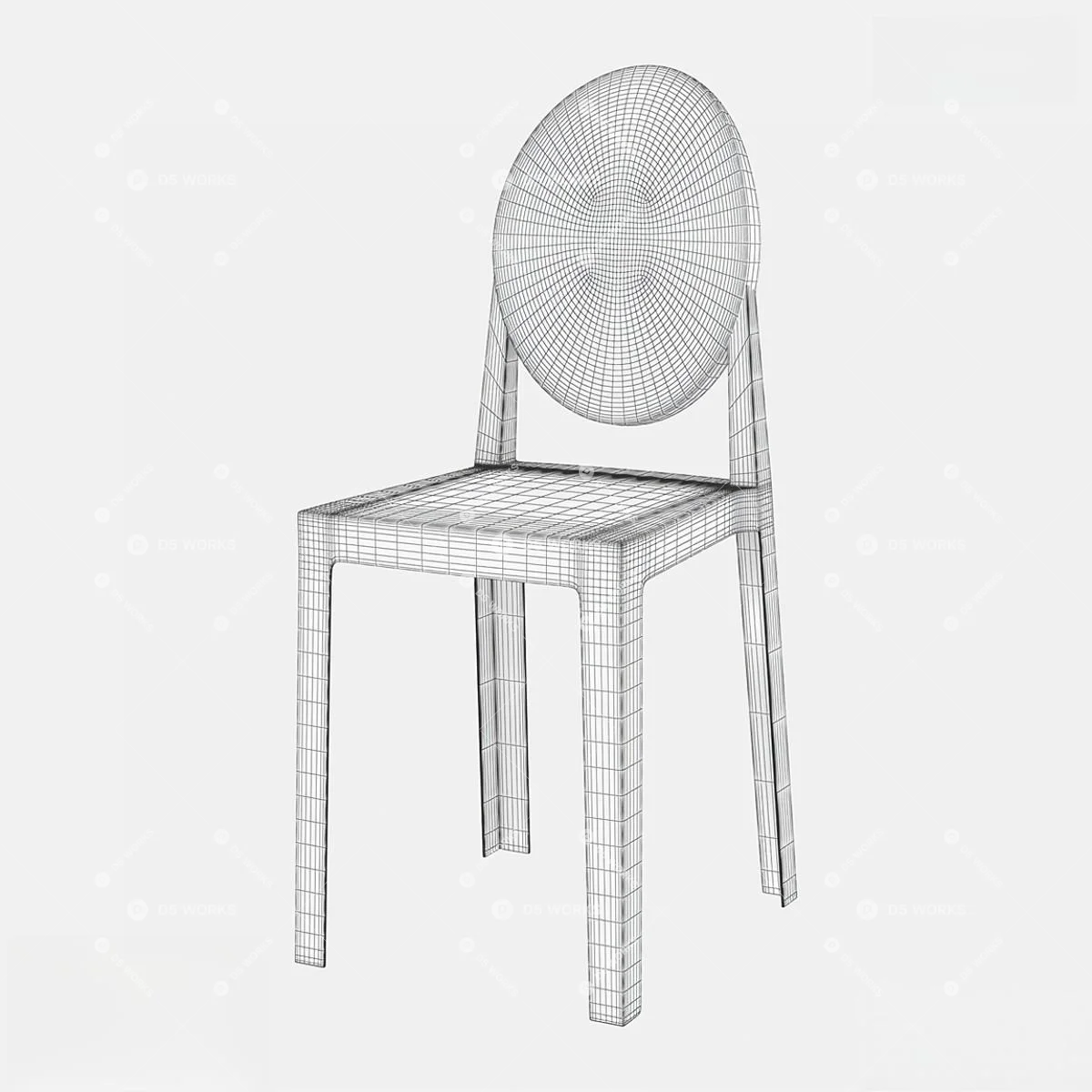 Modern Dining Chair 3d model thumbnail 2