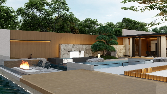 Modern Italian Residential Courtyard