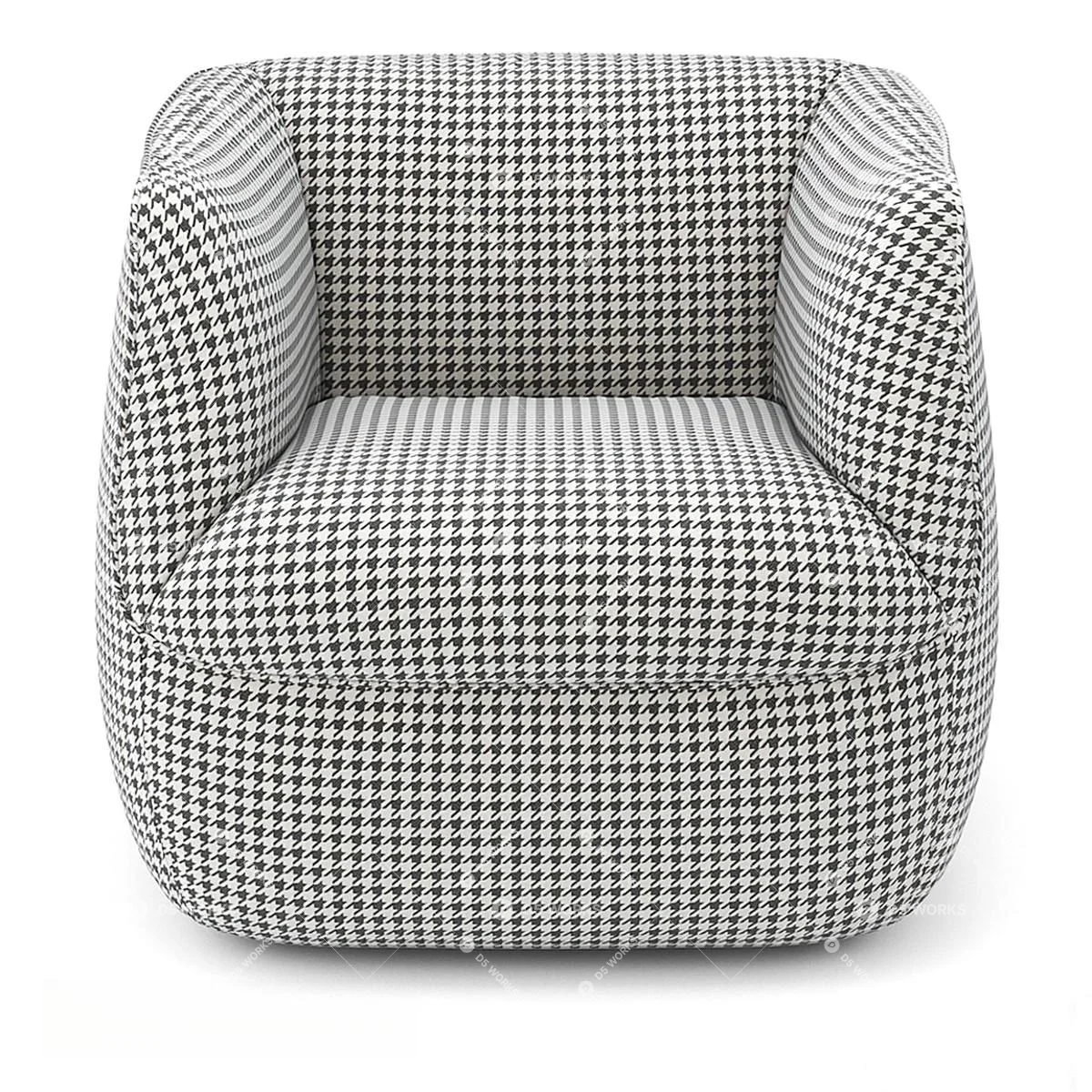 Modern Single Sofa 3d model thumbnail 2