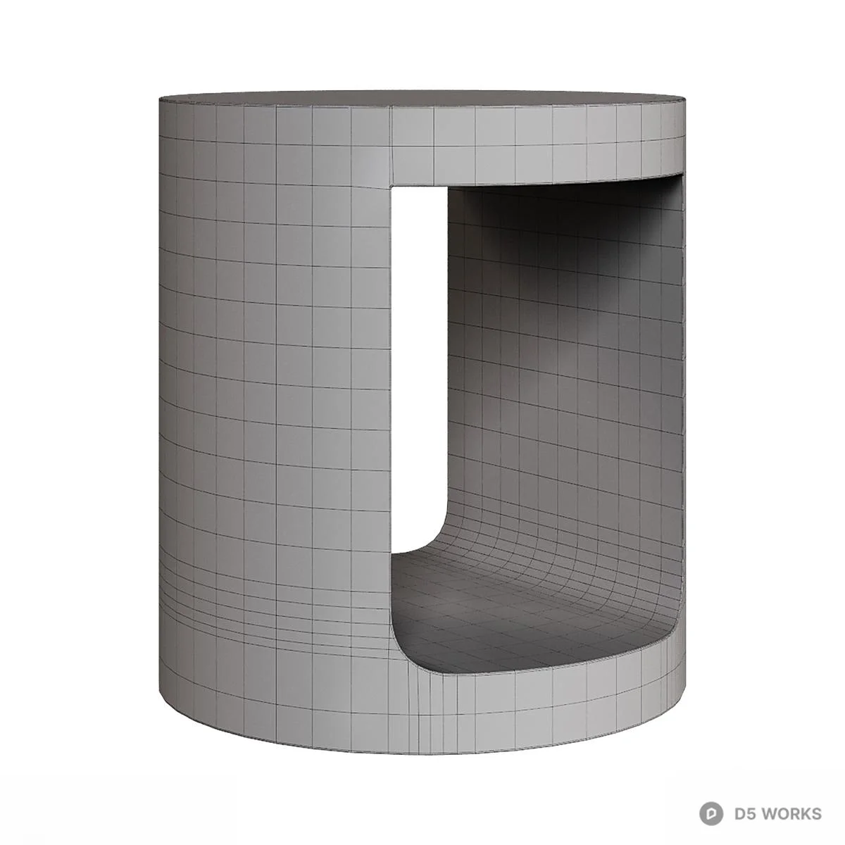 Minimalist Wooden Side Table 3d model thumbnail 4
