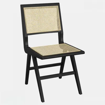 Rattan Back Dining Chair 3d model