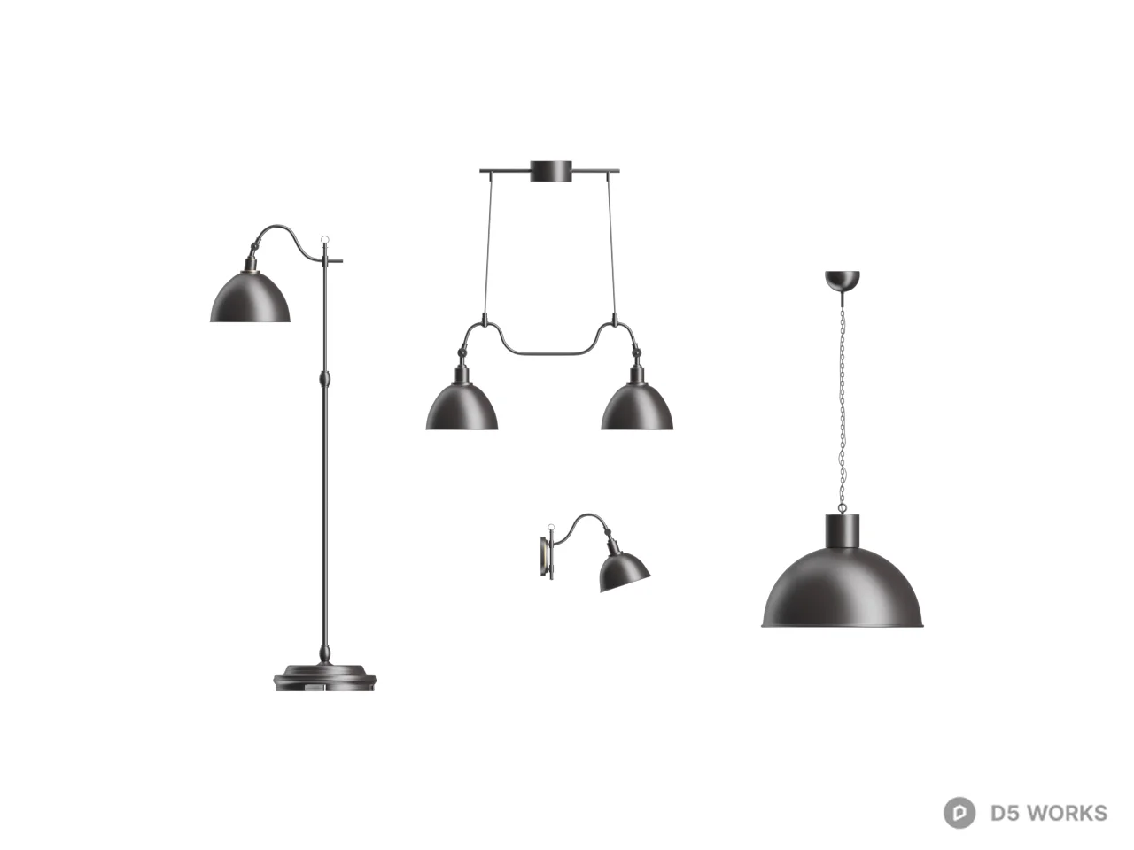 Minimalist Floor Lamp 3d model thumbnail 2