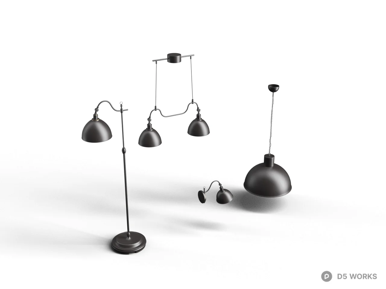 Minimalist Floor Lamp 3d model - Image 1
