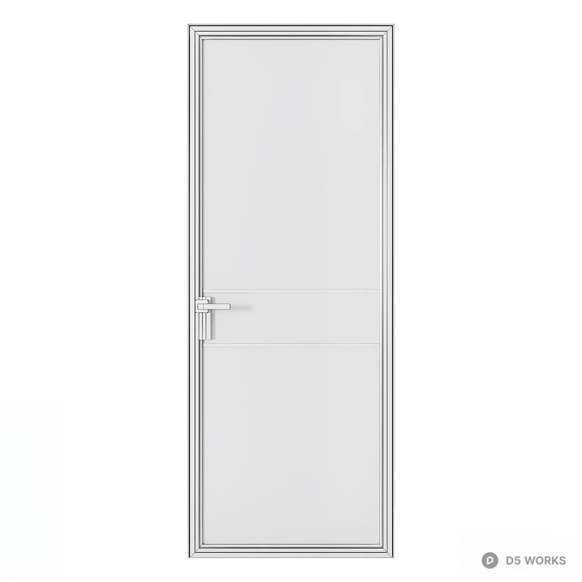 Black Frame Glass Door Combination 3d model thumbnail 4