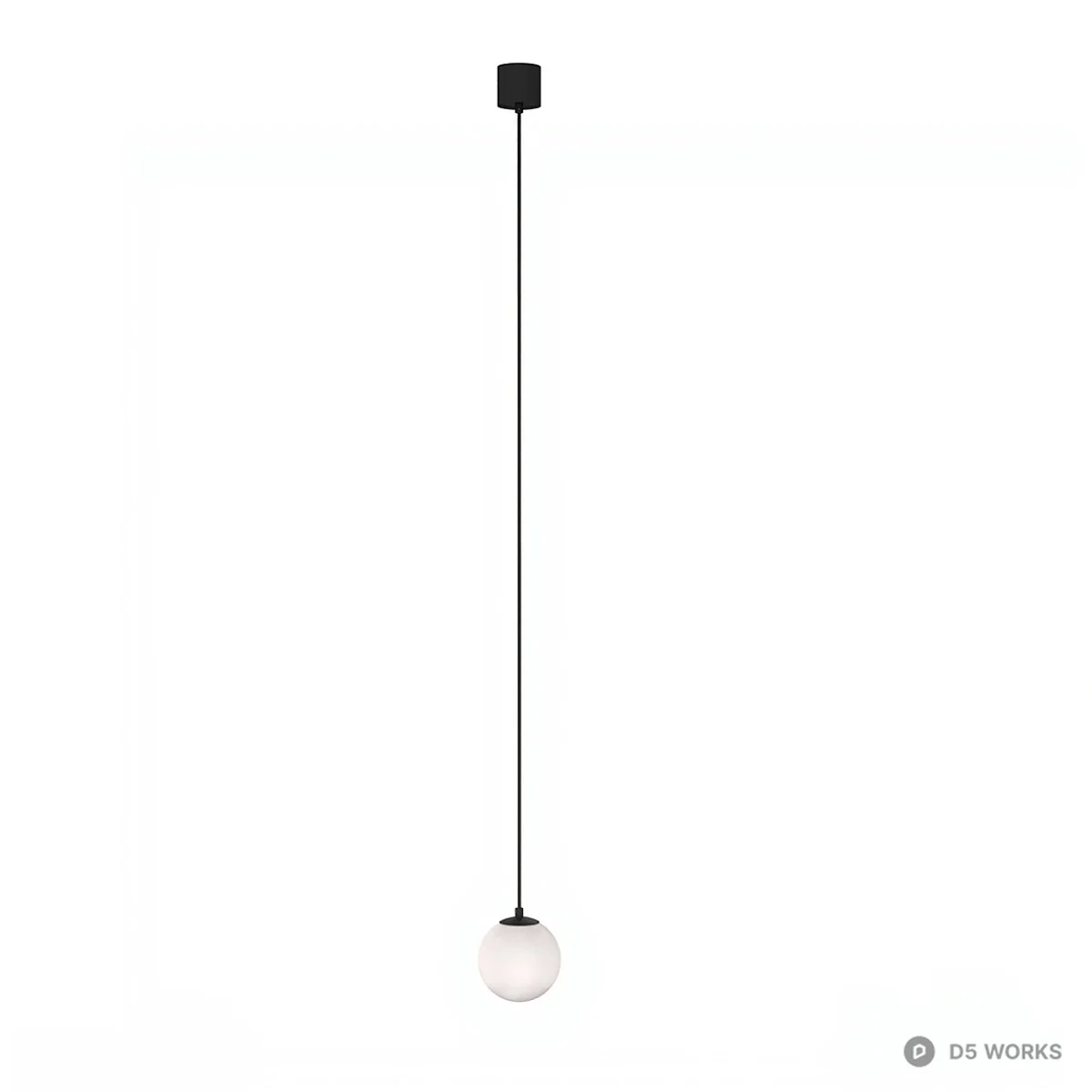 Minimalist Sphere Pendant Lights 3d model thumbnail 3