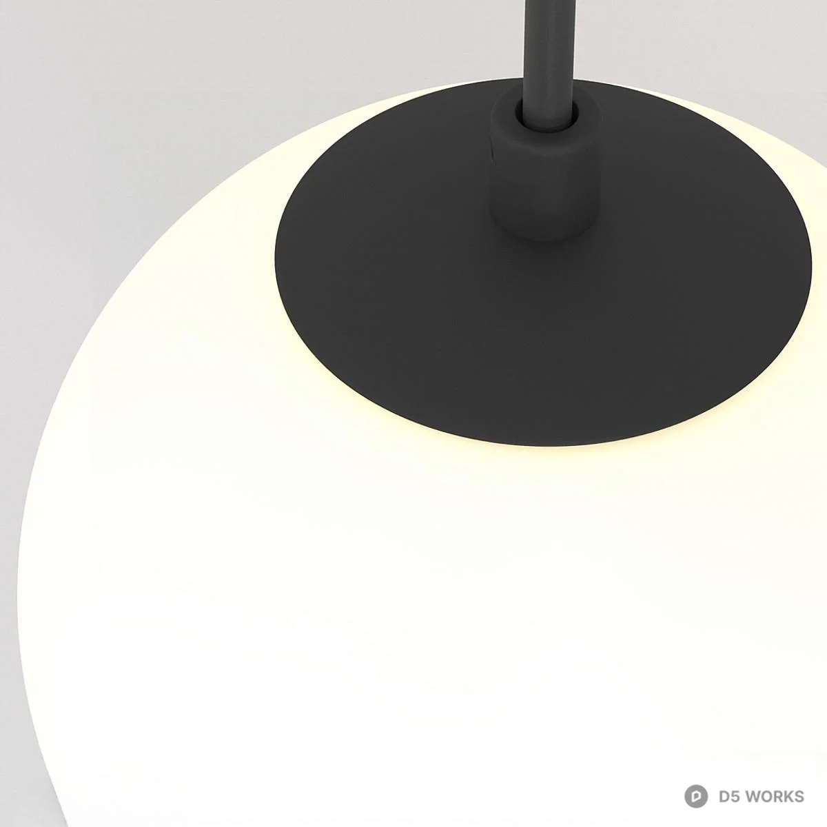 Minimalist Sphere Pendant Lights 3d model thumbnail 4
