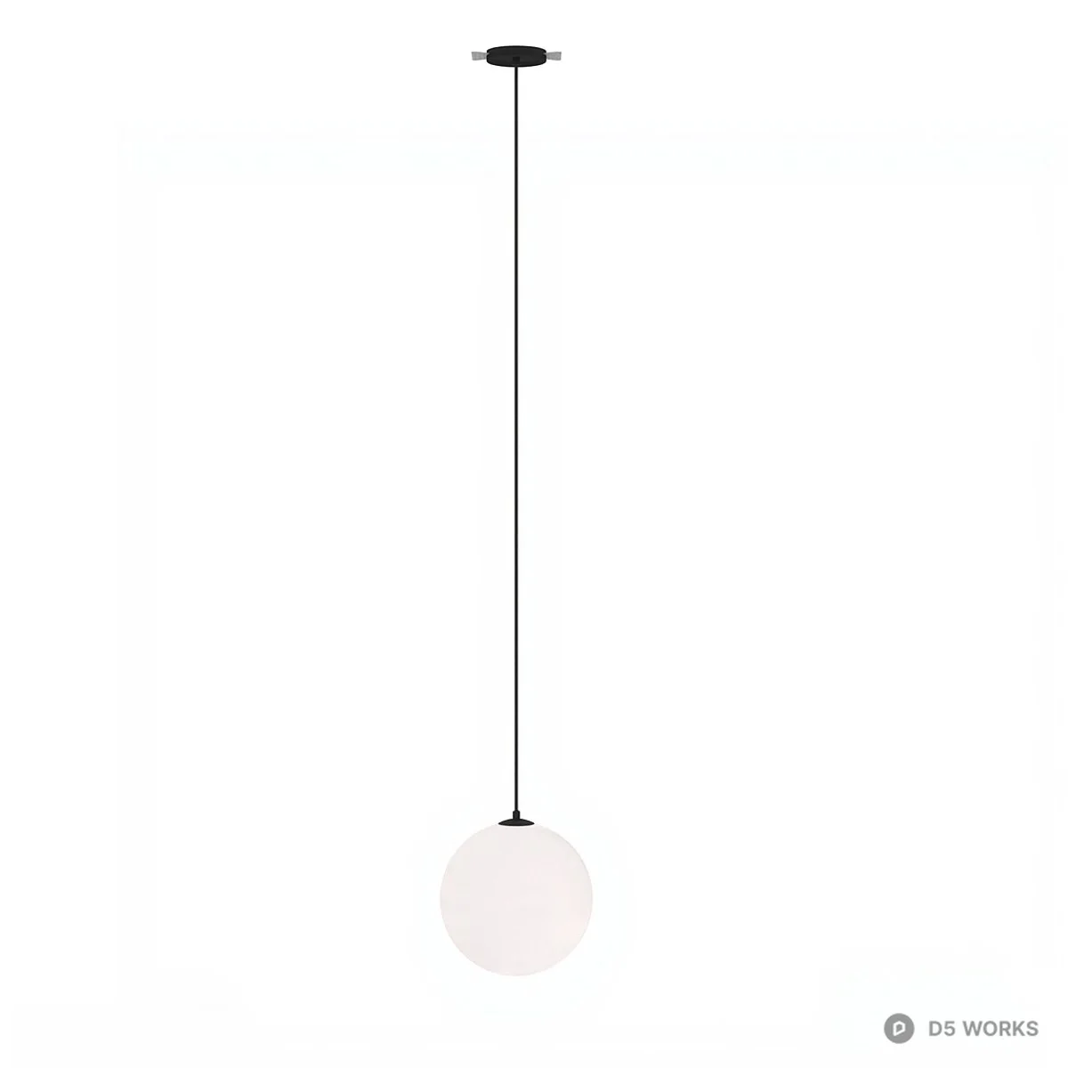 Minimalist Sphere Pendant Lights 3d model thumbnail 2