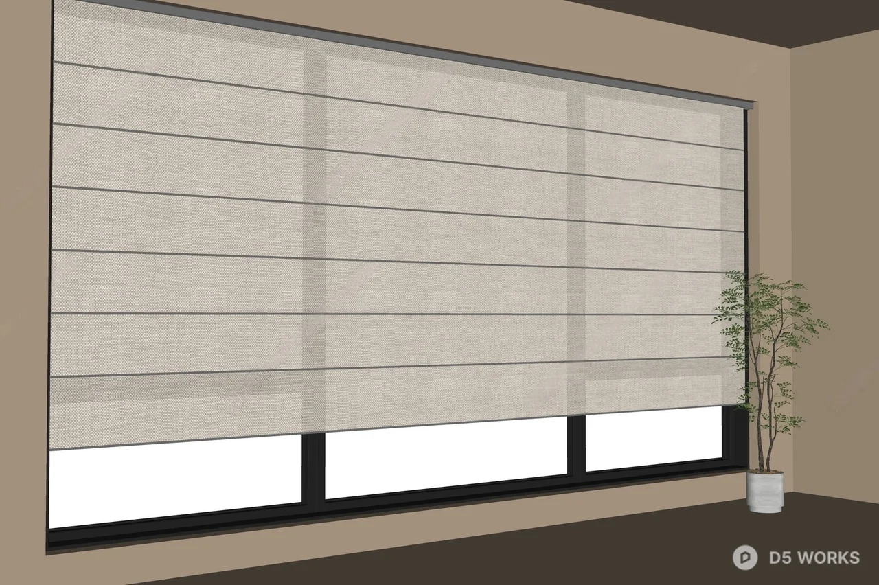 Minimalist Living Room with Modular Sofa 3d model thumbnail 2