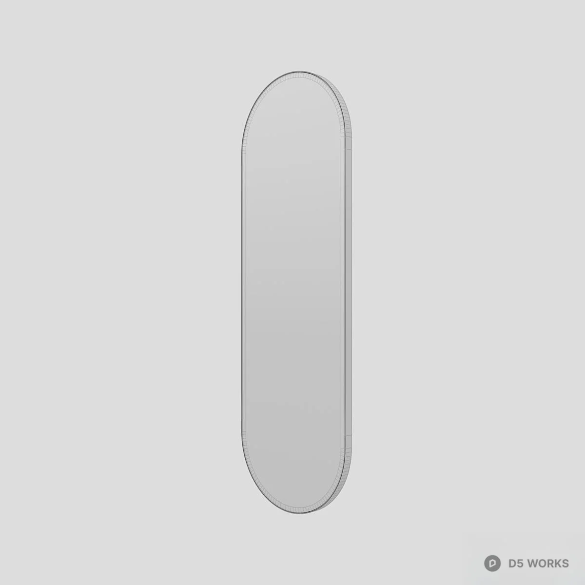 LED Backlit Minimalist Mirror 3d model thumbnail 4