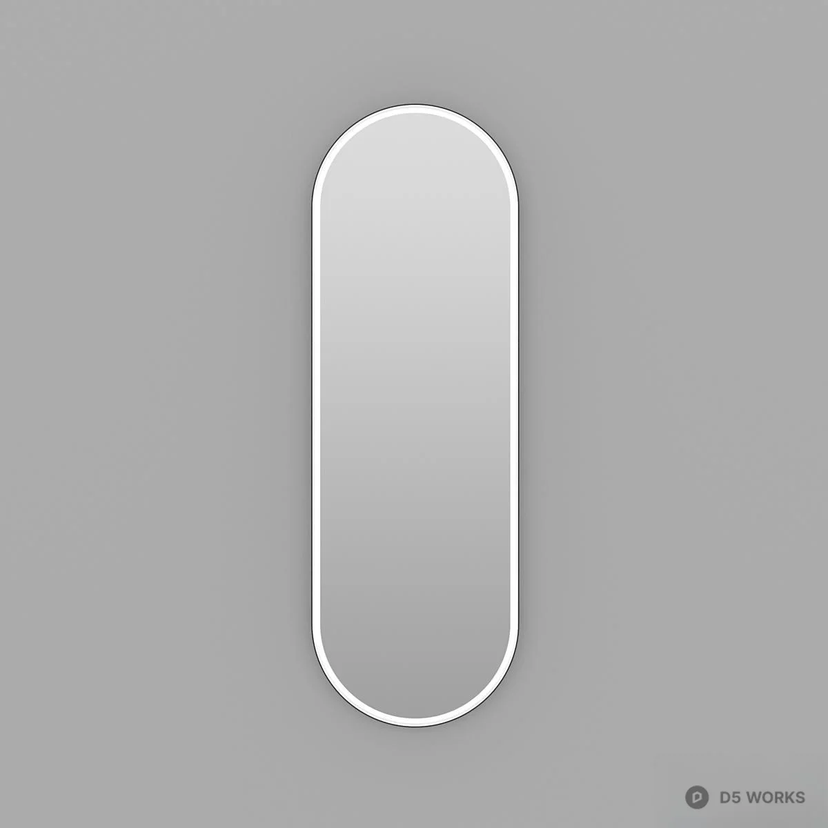 LED Backlit Minimalist Mirror 3d model thumbnail 3