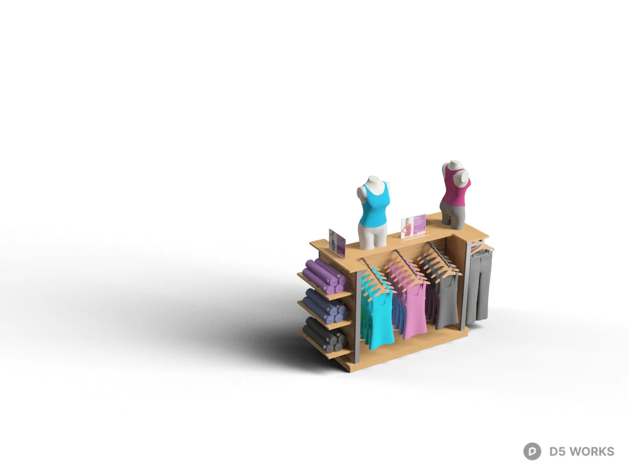 Minimalist Retail Display Shelf 3d model - Image 1