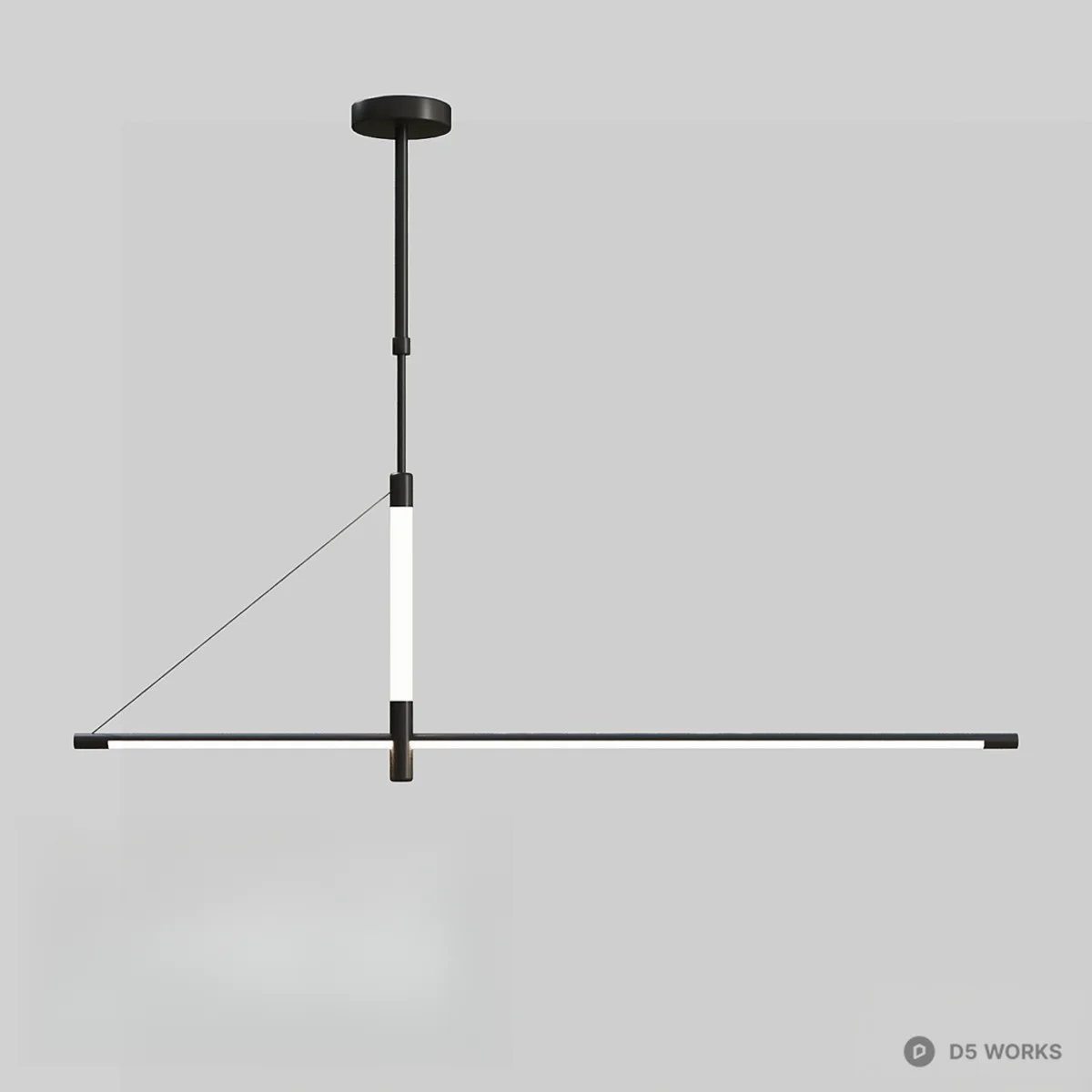 Minimalist Linear Pendant Light 3d model - Image 1