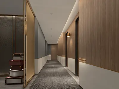 Modern Hotel Corridor