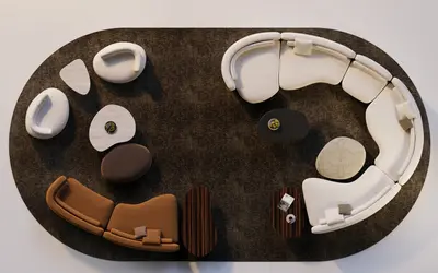 Modern Sofa & Side Table Set