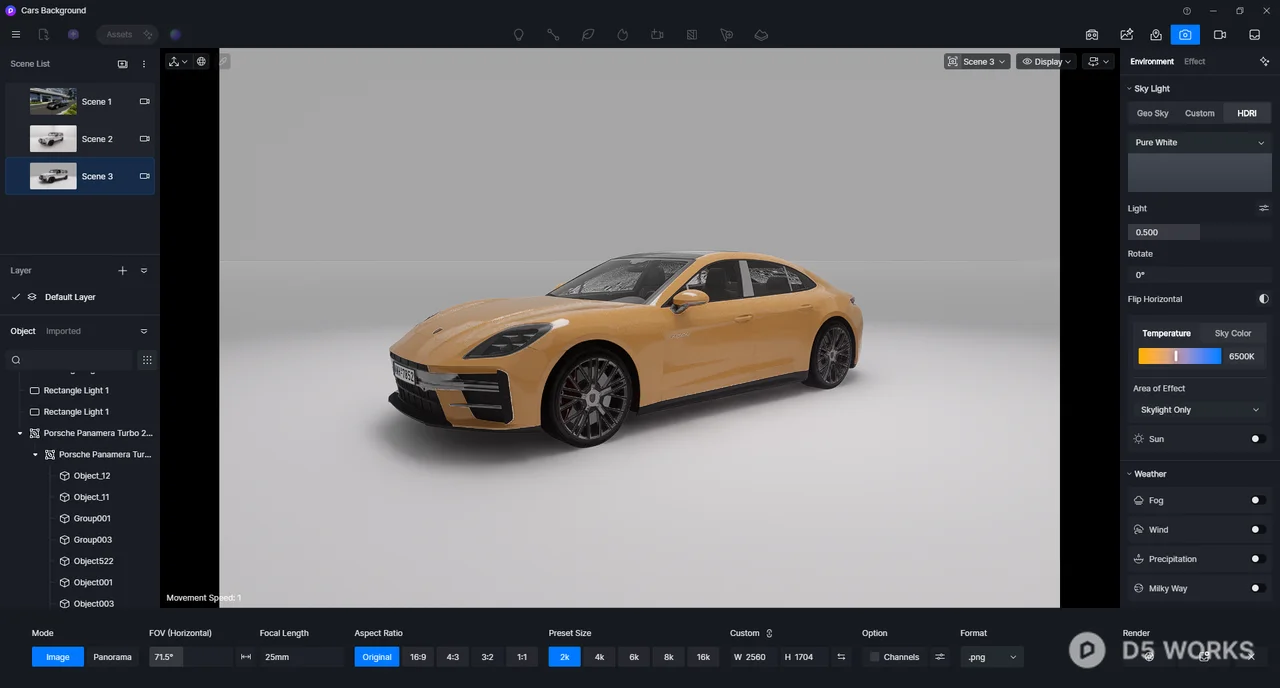 Luxury Sedan Car 3d model thumbnail 2