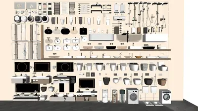 Bathroom Equipment Set 3d model