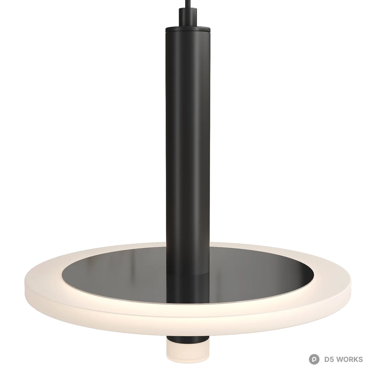 Minimalist Halo LED Pendant Light 3d model thumbnail 3