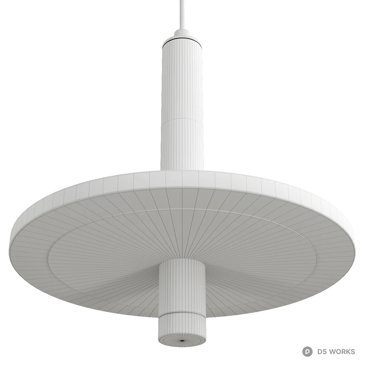 Minimalist Halo LED Pendant Light 3d model thumbnail 4