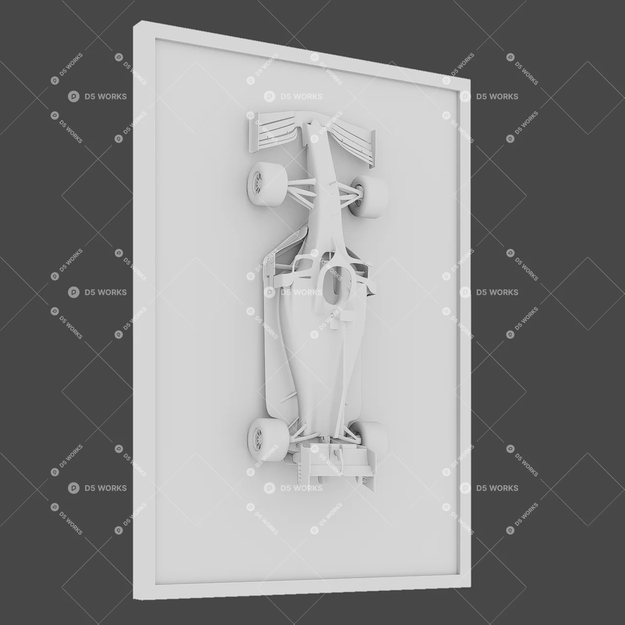 Racing Car Photo Frame Decoration Model 3d model thumbnail 3