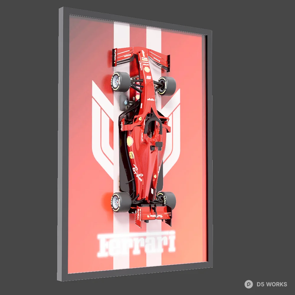 Racing Car Photo Frame Decoration Model 3d model - Image 1